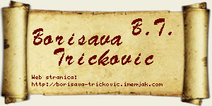 Borisava Tričković vizit kartica